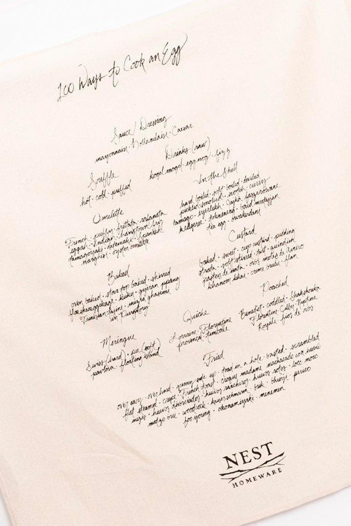 Nest Homeware 100 Ways to Cook an Egg Kitchen Tea Towel