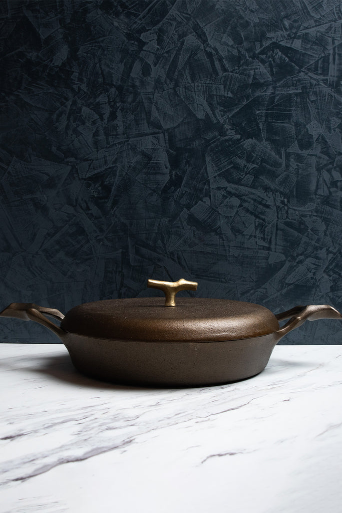 Nest Homeware 12 Inch Double Handle Cast Iron Braising Pan