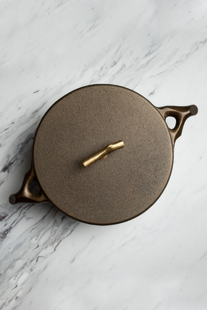 Nest Homeware 3.5 Quart Cast Iron Dutch Oven with Brass Knob