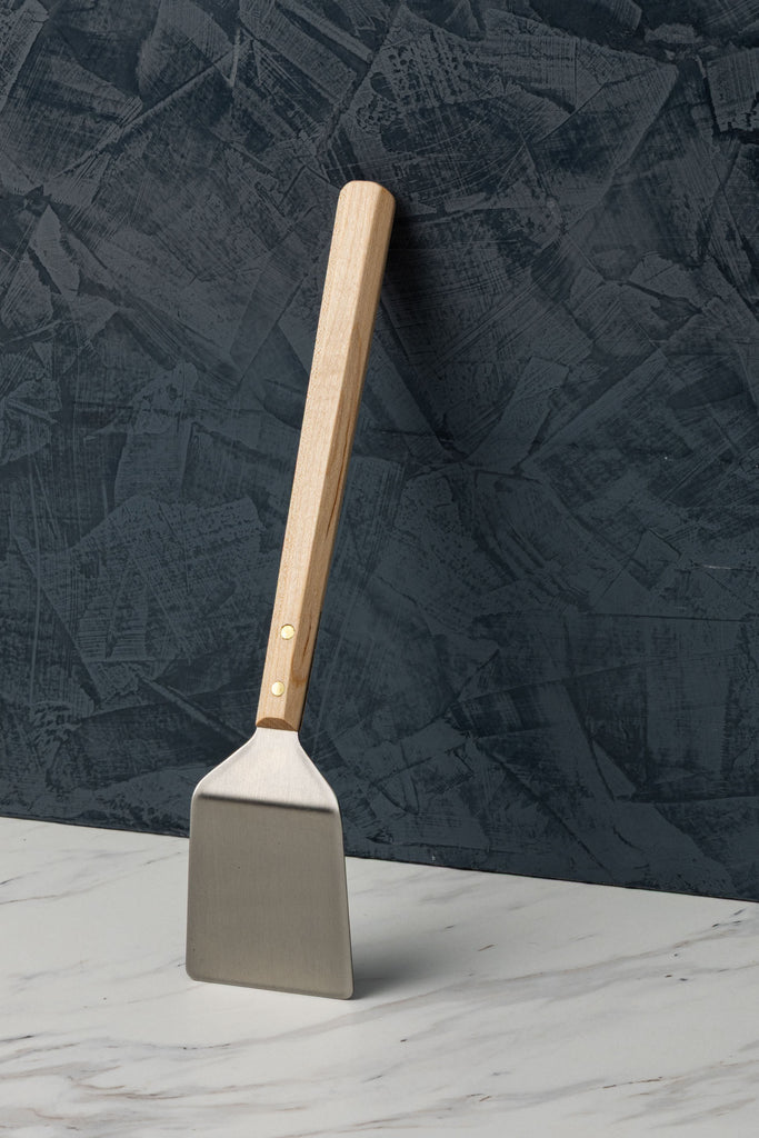 The Perfect Spatula Handmade Maple Wood and Stainless Steel Turner