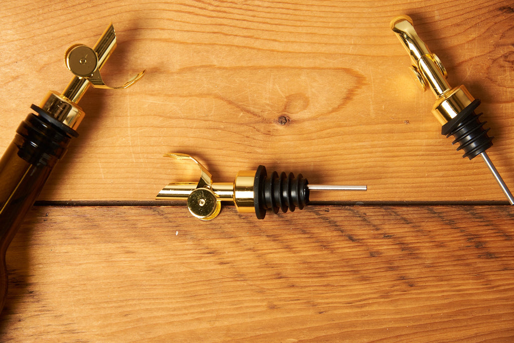 LeRoux Self Closing Weighted Pour Spouts for Olive Oil and Vinegar