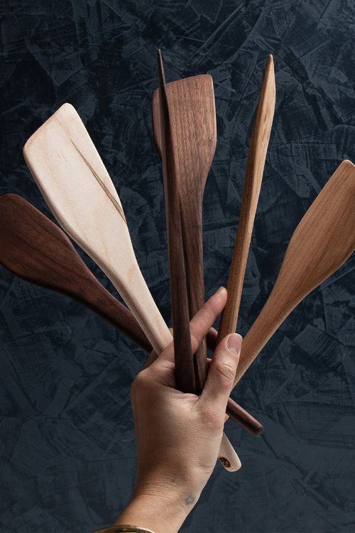 Handcrafted Walnut or Maple Wood Turning Paddle Kitchen Tool