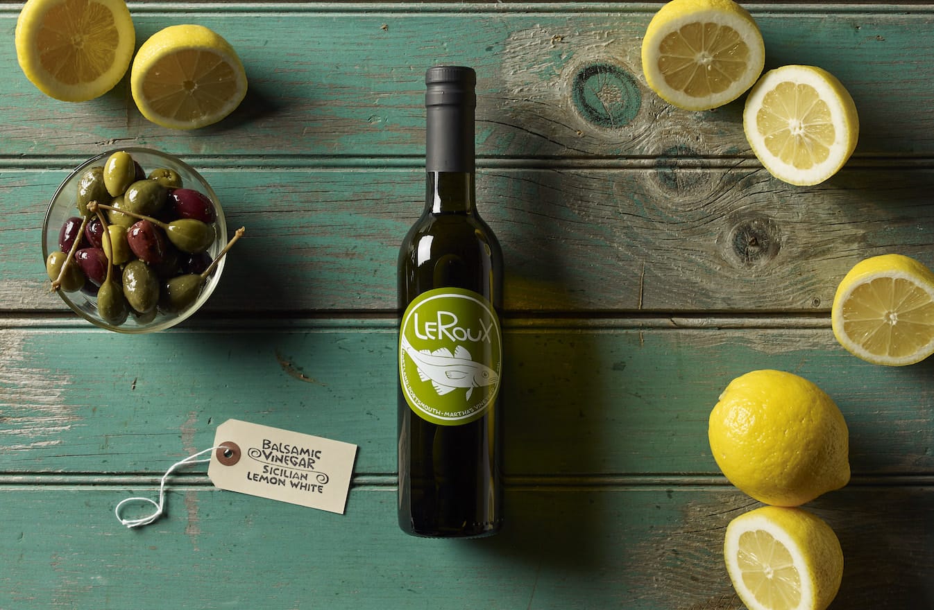 Sicilian Lemon White Balsamic Vinegar Gourmet Dressing for Seafood